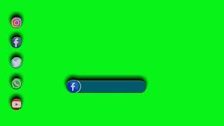 Green screen lower third animation effects youtube, Facebook, Instagram, twitter, what's up