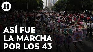 Marcha Ayotzinapa 2023: Padres y familiares de los 43 normalistas llegan a Palacio Nacional