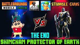 SHINCHAN PLAYS STUMBLE GUYS | SHINCHAN PLAYS BGMI | SHINCHAN TEAM VS THANOS TEAM | THE FINAL BATTLE