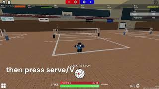 Tutorial how to do god/glide curve serve in volleyball 4.2 (roblox)