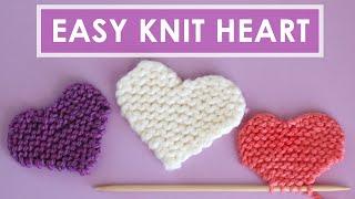 Easy Heart Knitting Pattern  Original by Studio Knit