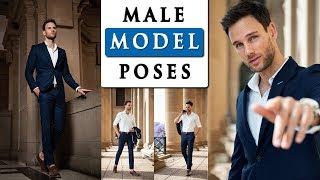 MALE MODEL POSES FOR PHOTOGRAPHY | how to pose with a SUIT