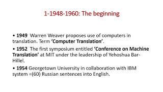 Brief History of Machine Translation