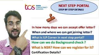 TCS Background Verification process || What is NSR? || TCS ILP Corner || Certification details 