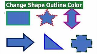 How to Change or Replace Shape Outline Color in Microsoft Word 2017