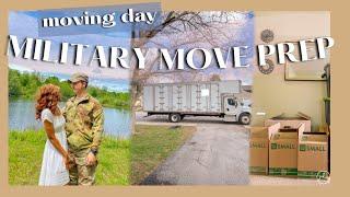 MILITARY MOVE PREP | Packing our whole house & preparing for movers + moving day! 