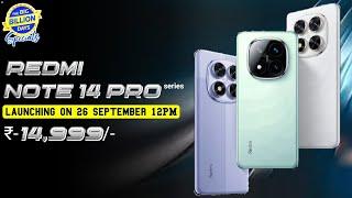 Redmi Note 14 5G | 14 Pro & Pro+ laughing on 26 September 12PM officially confirmed 