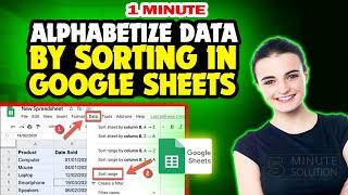 How to alphabetize data by sorting in google sheets 2024 (Quick & Easy)