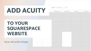 How to Add Acuity to Squarespace