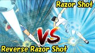 Captain Tsubasa Skill ‐ Reverse Razor Shot VS Razor Shot