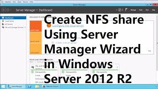26. Create NFS share Using Server Manager Wizard in Windows Server 2012 R2