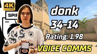 【4K】donk (34-14) rt:1.98 VOICE COMMS (mirage) | FACEIT Ranked NA (English Subtitles) | Jun 2, 2024