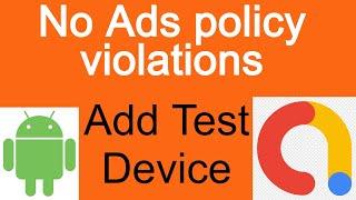 How to Add test device to Admob Account