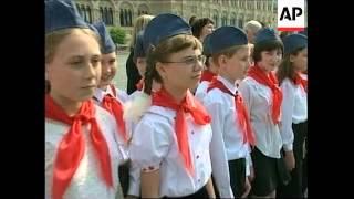 Young Pioneers march in Moscow