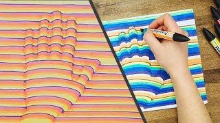 3D Hand Drawing Step by Step How-To // Trick Art Optical Illusion