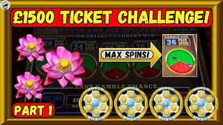 £1500 Vs The Slots With Lots Of Viewers! | Ticket Challenge - Part 1