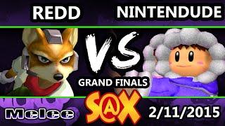 S@X - VGBC | Redd (Fox) Vs. Nintendude (Ice Climbers) SSBM Grand Finals - Melee