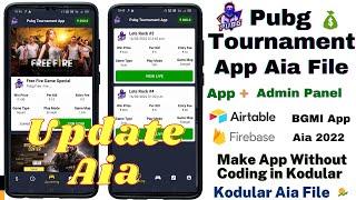 Pubg Tournament App Aia File Kodular | With Admin Panel | Razorpay & UPI Payment System