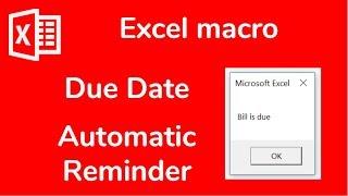 Excel macro: Pop Up Reminder to notify you on a date - Doctor Excel #021