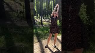 #stretching  #legs  #dress  #tallgirl  #outdoor  #blonde