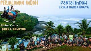 Perjalanan Menuju GARUT SELATAN  Pantai Cicula Ranca Buaya Touring Motor Vespa Indonesia