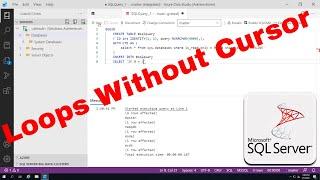 SQL Server Cursor vs While Exists