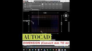 How to convert dimension from millimeter to meter in AutoCAD