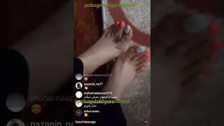 لایو ایرانی دختر پاشو نشون میده / Футфетиш / foot fetish video/ فوت فتیش /ayak fetişi / pantyhose