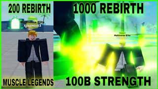 I Reached 1000 Rebirth And Got 100B Strength | Max Ranks In 𝙈𝙪𝙨𝙘𝙡𝙚 𝙇𝙚𝙜𝙚𝙣𝙙𝙨