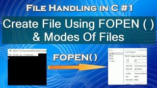 FOPEN() Function in C Programming | File Handling in C Programming Language