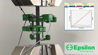 Carbon fiber composite tensile test (Epsilon Technology - Model 3442AVG extensometer)