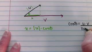 Vectors - Component of u along v