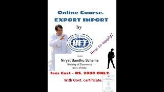 Online Export Import Course By government on only Rs.2000. with GOVT. CERTIFICATE.