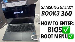 Samsung Galaxy Book3 360 - How To Enter Bios/UEFI Settings & Boot Menu Options