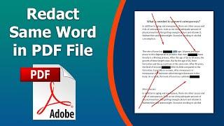 How to redact the same word in pdf using Adobe Acrobat Pro DC