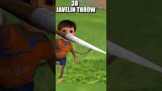 Javelin Throw 3D l 3D Video without Glasses l shorts l shorts video