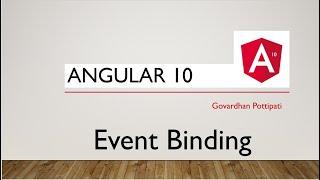 Angular-10:Part#9 - Event Binding