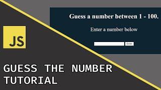Number Guessing Game | Javascript Beginner Project Tutorial