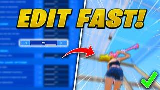 How to INSTANTLY EDIT FASTER in Fortnite! (Console & PC)