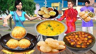 10 Rs Ka Dal Puri Masala Aloo Curry Famous Poori Street Food Hindi Kahani Moral Stories Comedy Video