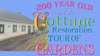 200 year old cottage restoration- tour of gardens, power washing the outside, update on works