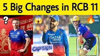 RCB Team New Playing 11 With 5 Shocking Changes vs MI  | Jacks, Curran Debut? #ipl2024 #viratkohli