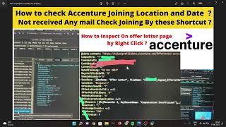 How to Check Accenture Joining Date and Location   Not Received Any Mail check Accenture Joining ASE