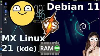 MX Linux 21 (kde) vs Debian 11: Look and Feel