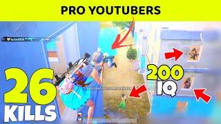  IND AKHIL vs PRO YOUTUBER SQUAD - 200 IQ BGMI GAMEPLAY