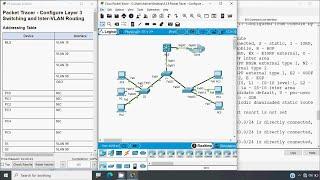 4.3.8 Packet Tracer - Configure Layer 3 Switching and Inter VLAN Routing