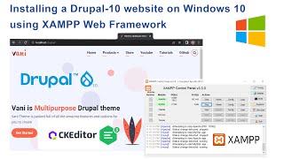 Learn to Install Drupal 10 CMS on Windows 10 using XAMPP web framework for Beginners