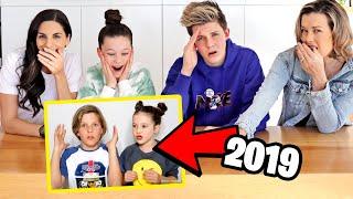 REACTING TO OUR FIRST YOUTUBE VIDEO! *SHOULD WE DELETE IT??*