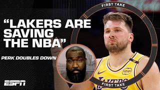 Perk DOUBLES DOWN: 'Right now, the Lakers are saving the NBA'  | First Take