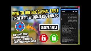 how to unlock global table setedit without pc | no root | no labd #setedit #seteditglobal #freefire